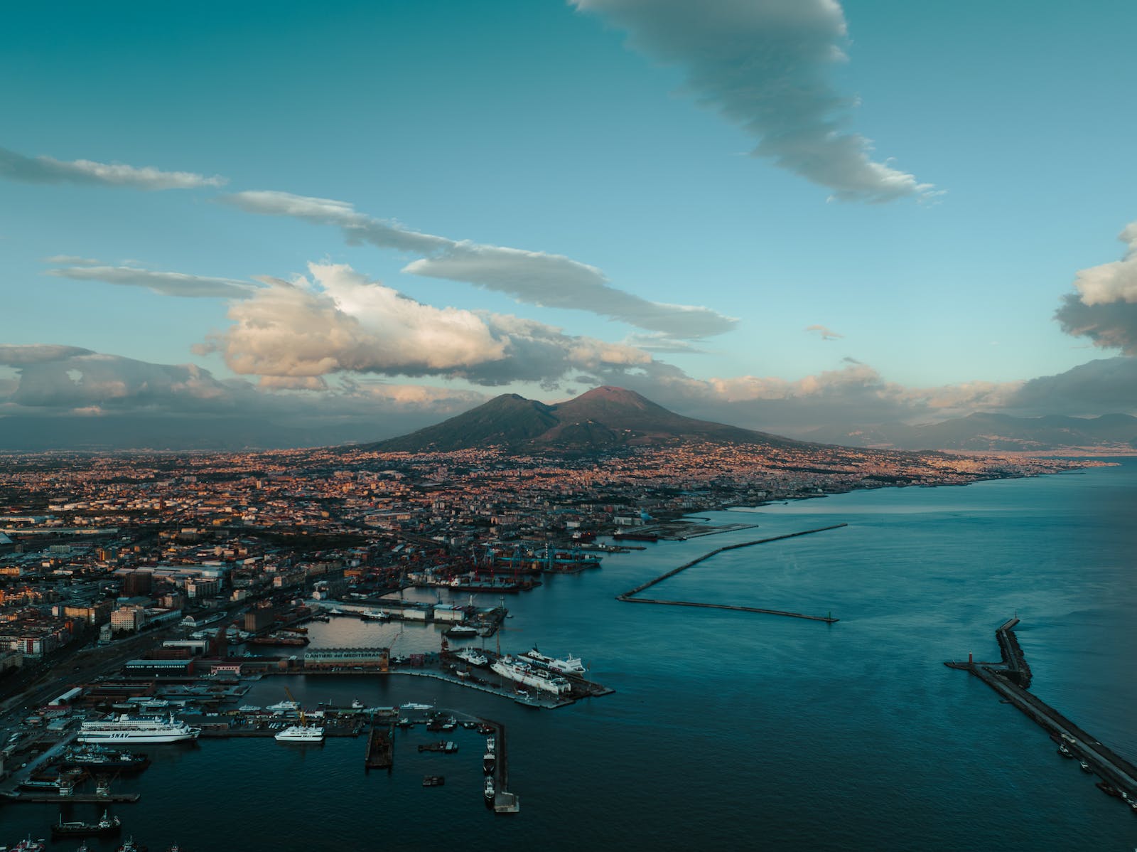 Aerial View of Naples, Italy